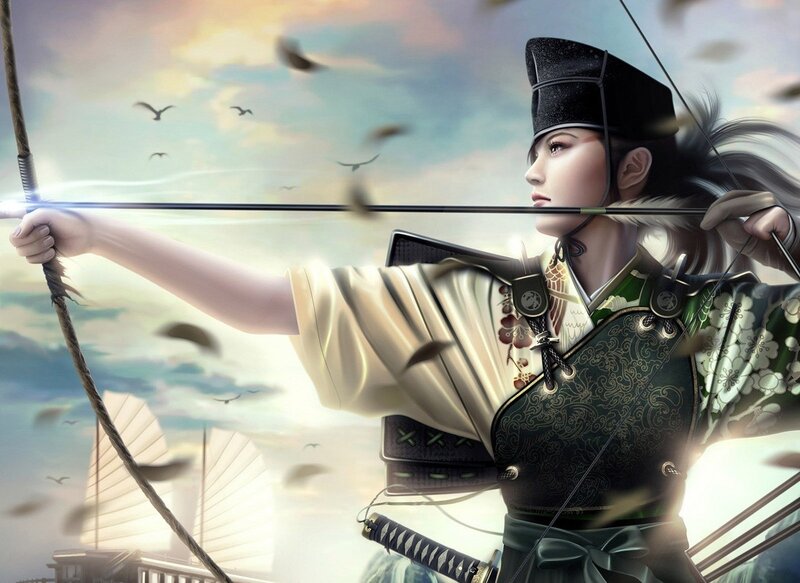 samurai archer in action