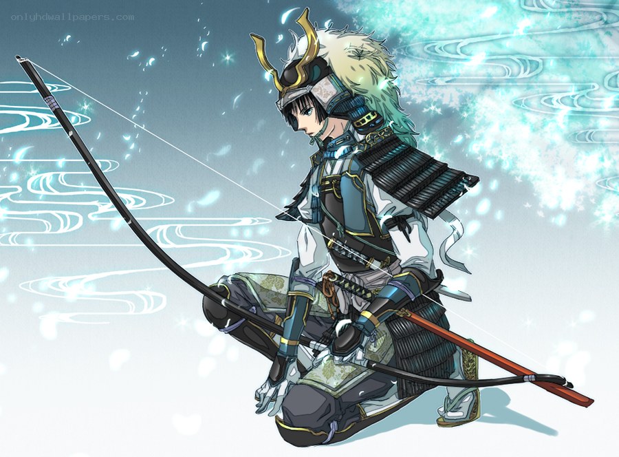 samurai archer in armor