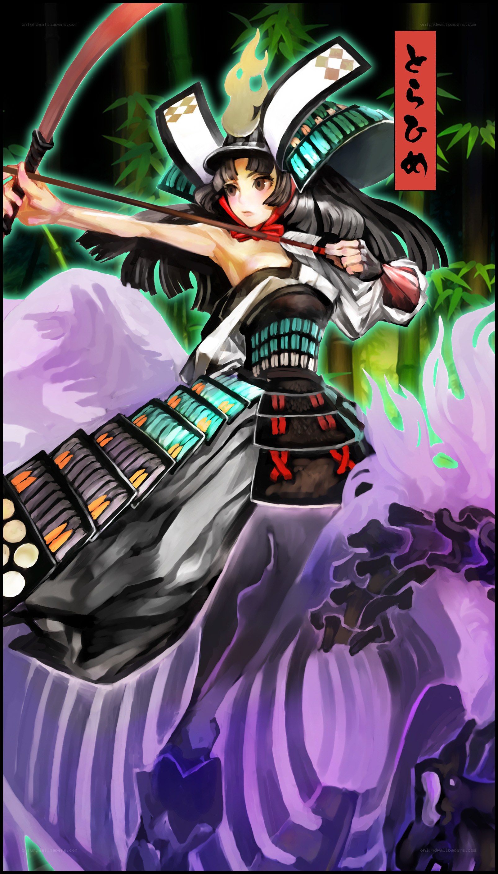 samurai archer in bamboo forest