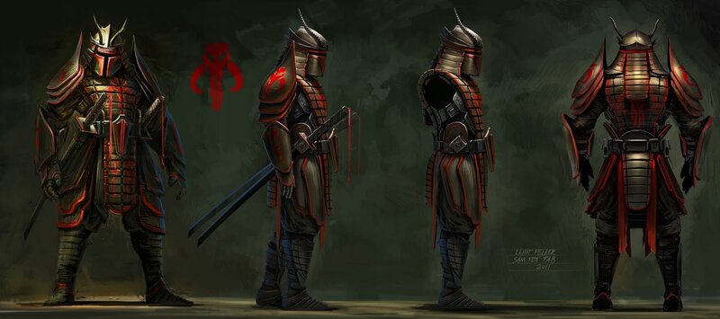 Samurai Armor Concept Art — Black