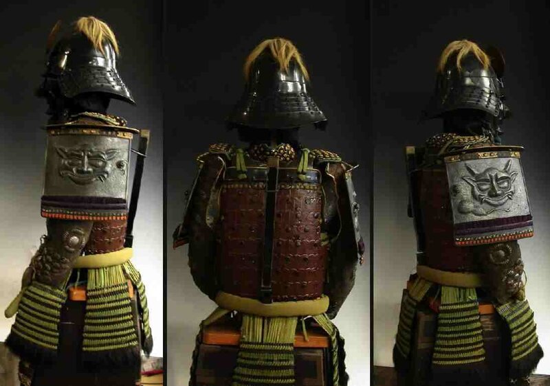 Samurai armor from three angles