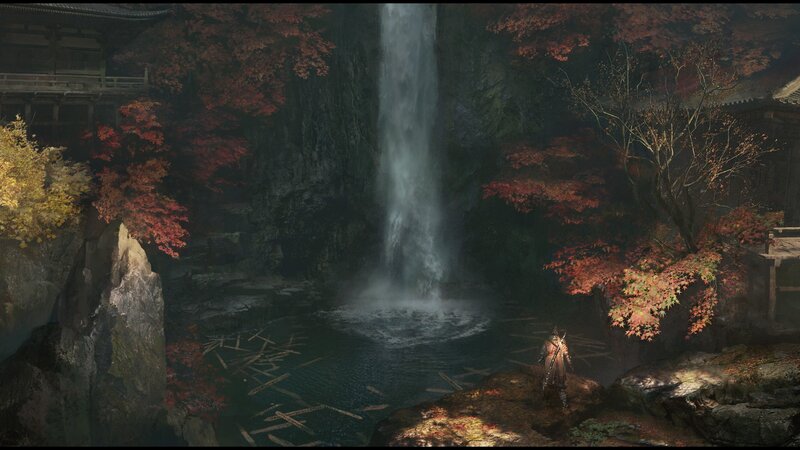 Samurai at Waterfall