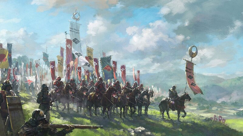 Samurai Cavalry on Hill