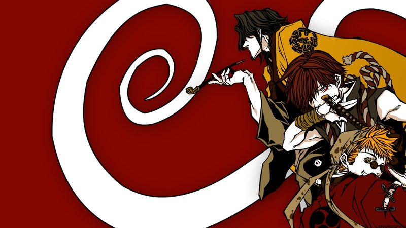 Samurai characters in action