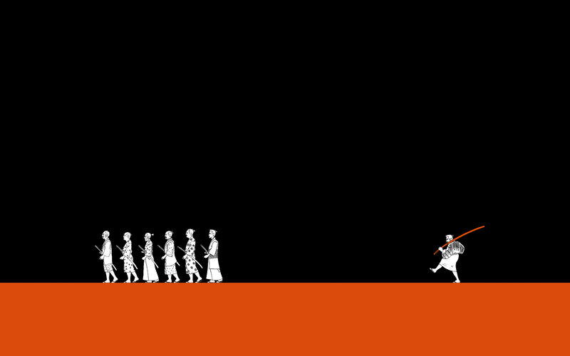 Samurai confrontation scene