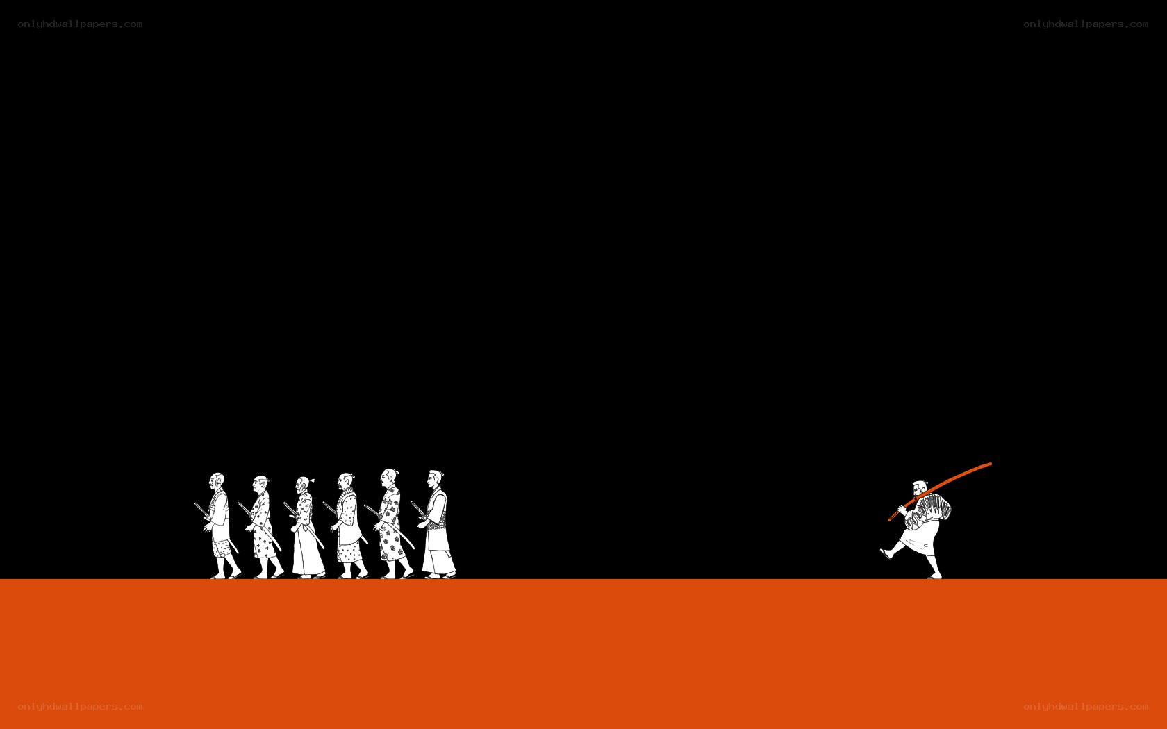 Samurai confrontation scene