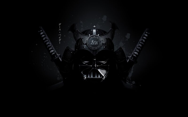 Samurai Darth Vader — Black, Dramatic