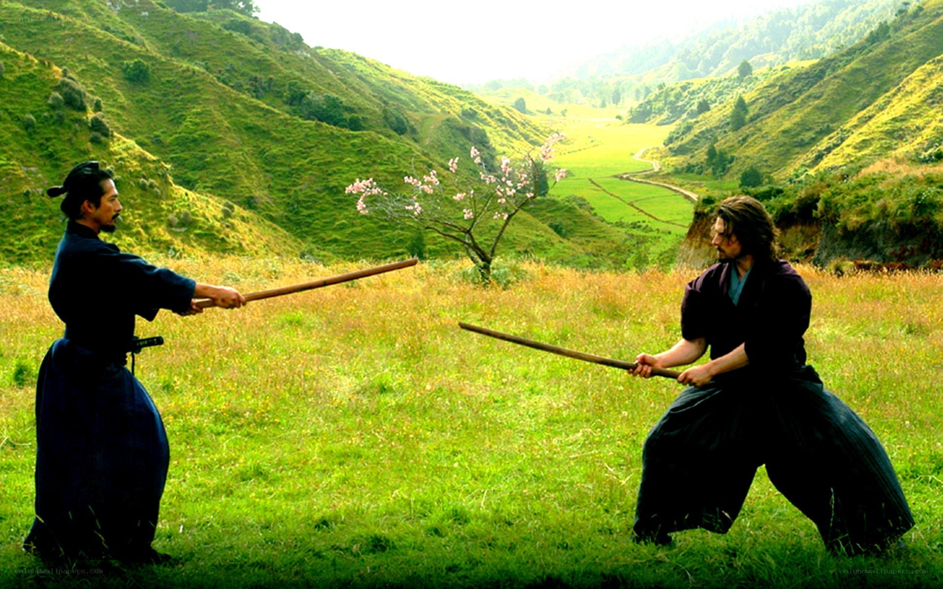samurai duel in a valley