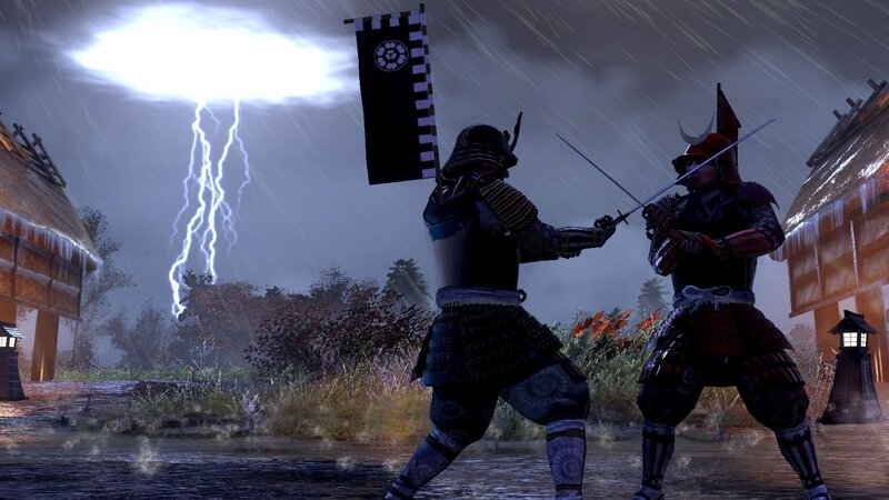 Samurai duel in storm