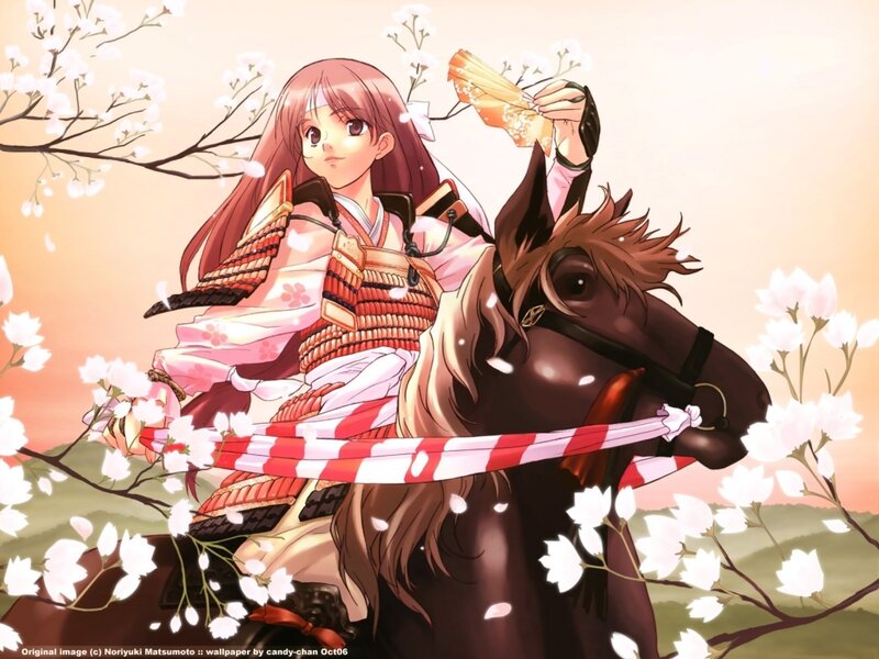 samurai girl on horseback