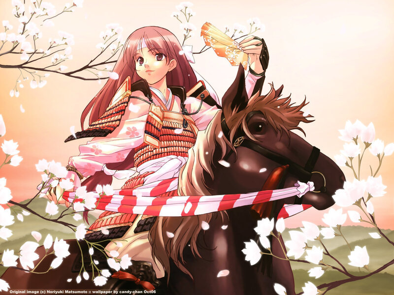 samurai girl on horseback