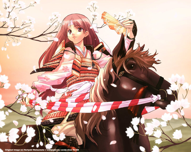 samurai girl with horse