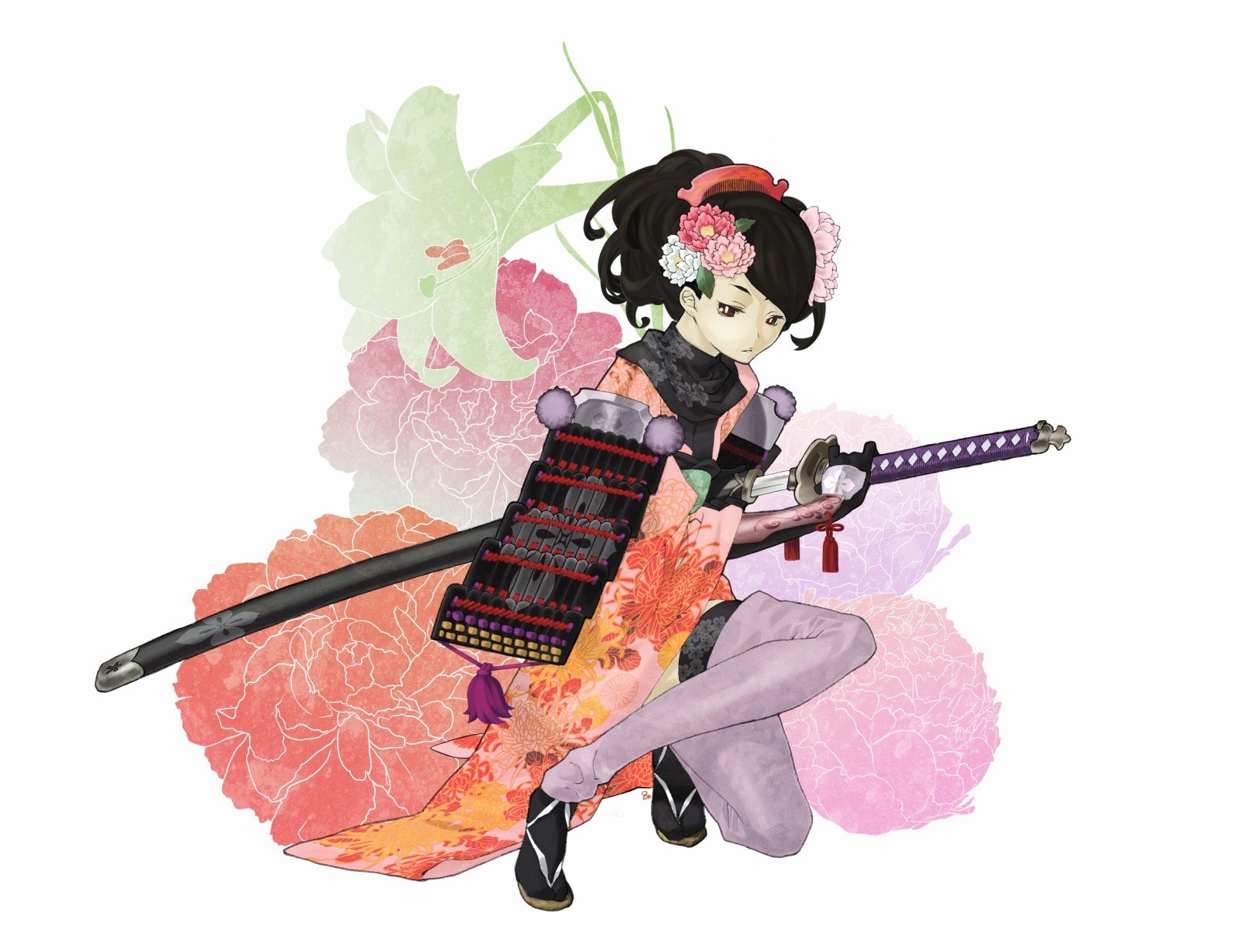 samurai girl with sword