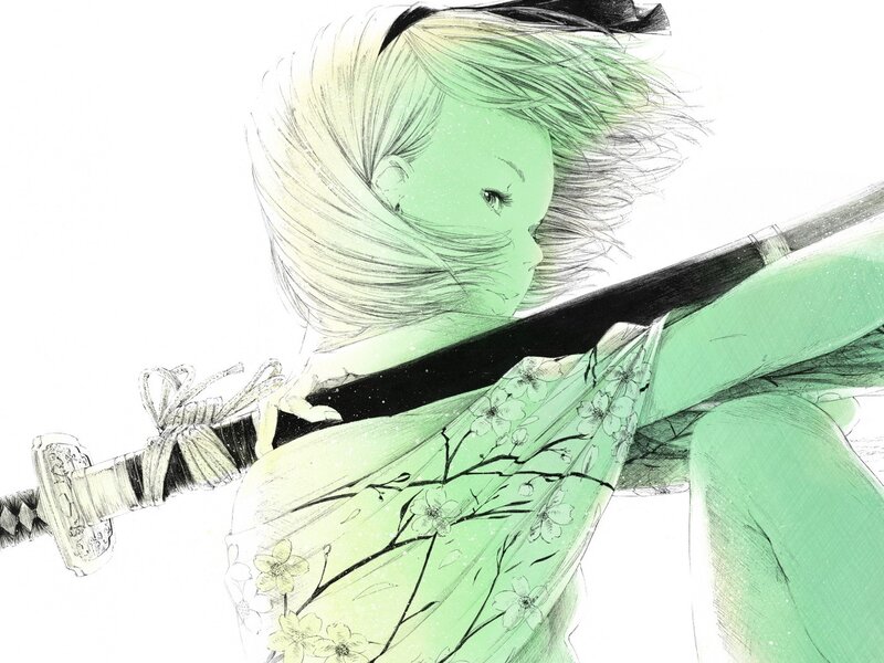 samurai girl with sword