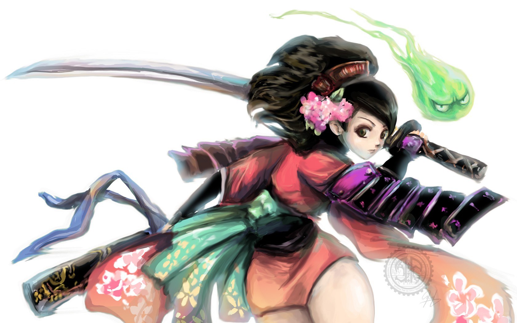 samurai girl with sword