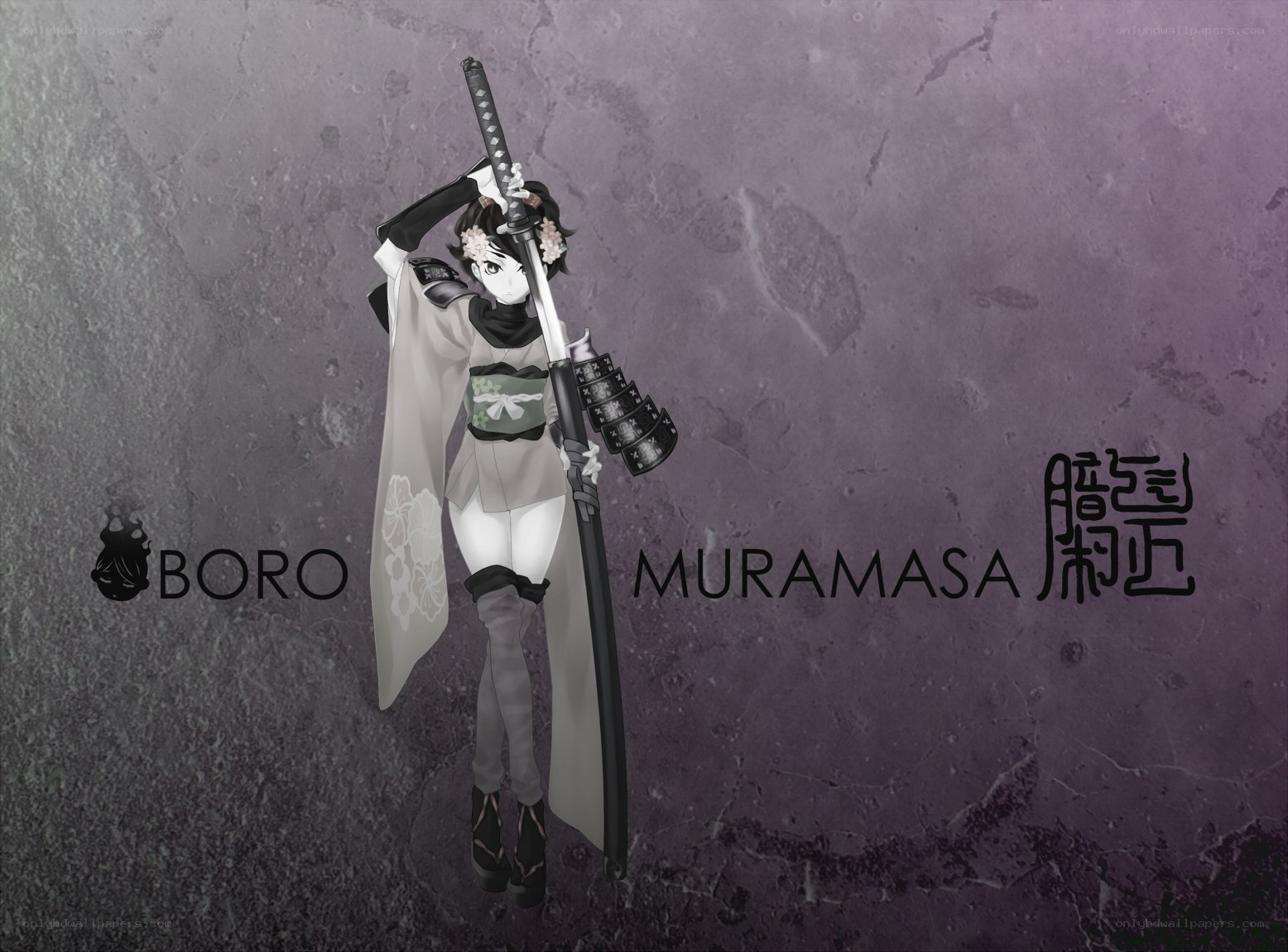 Samurai girl with sword