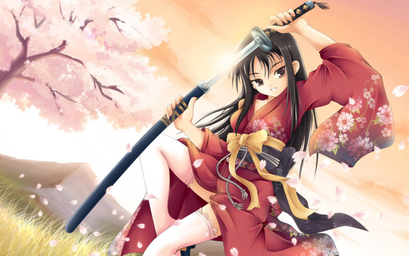 samurai girl with sword