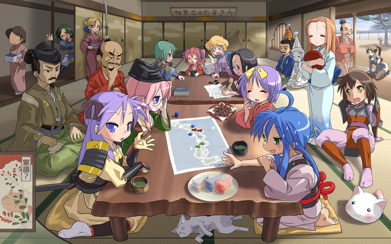 Samurai girls at a strategy meeting