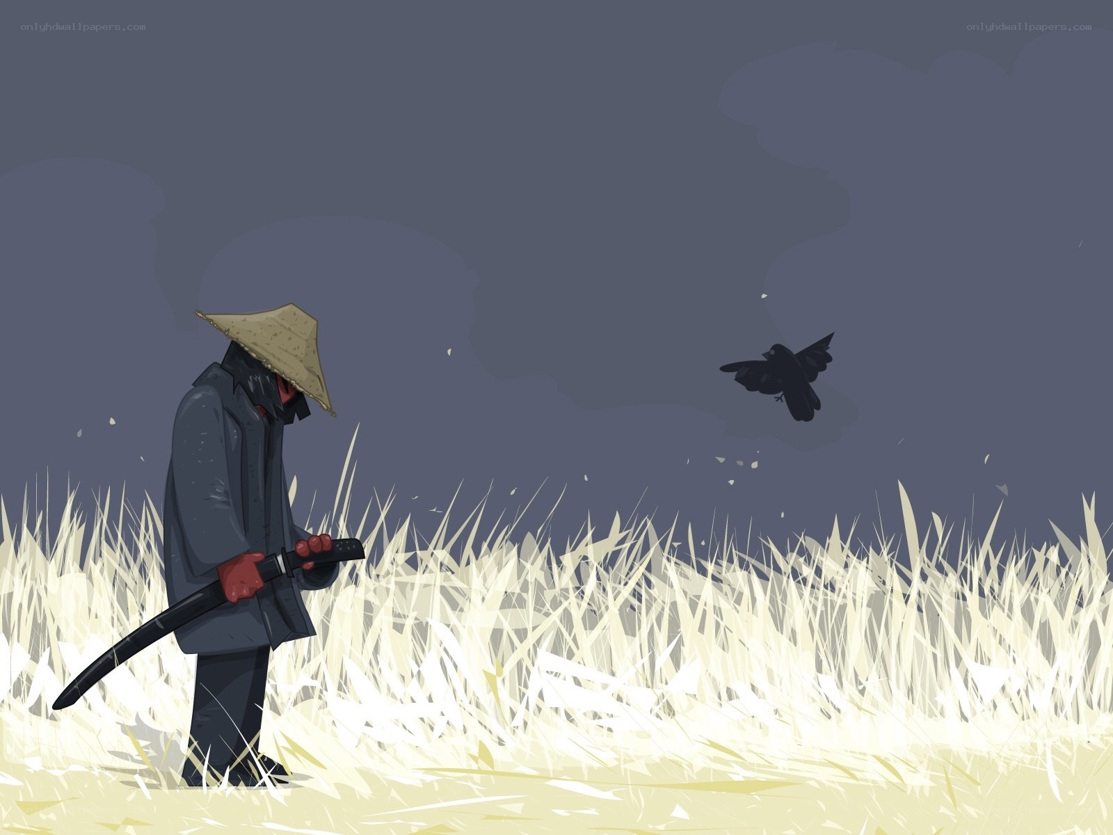 Samurai in a field