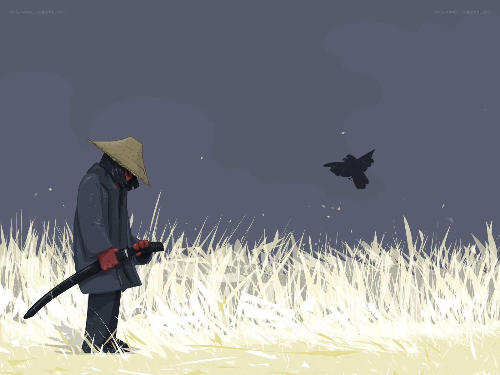 Samurai in a field