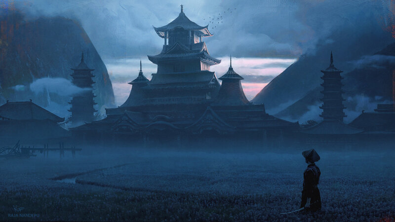 Samurai in Field