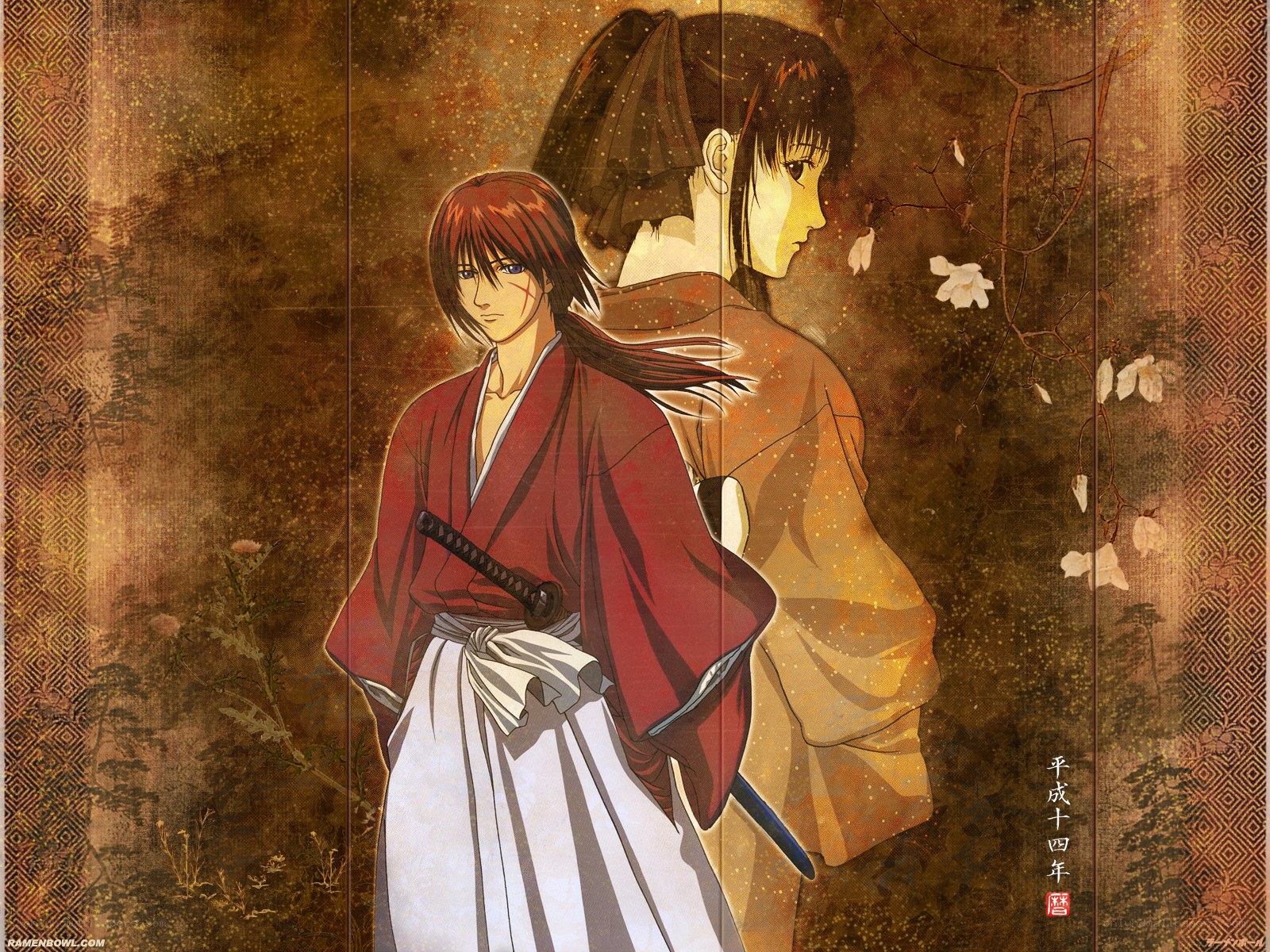 Samurai in traditional attire