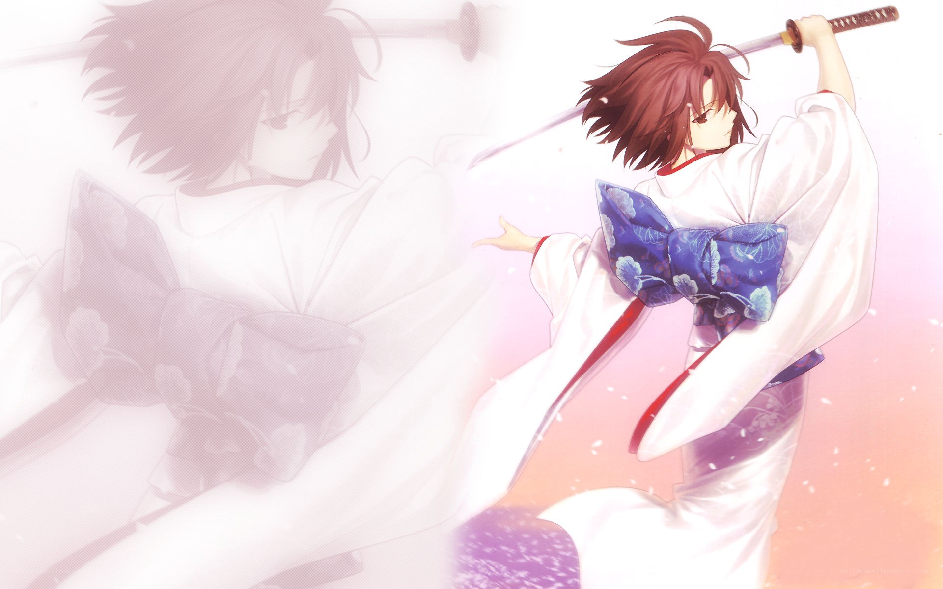 samurai in white kimono