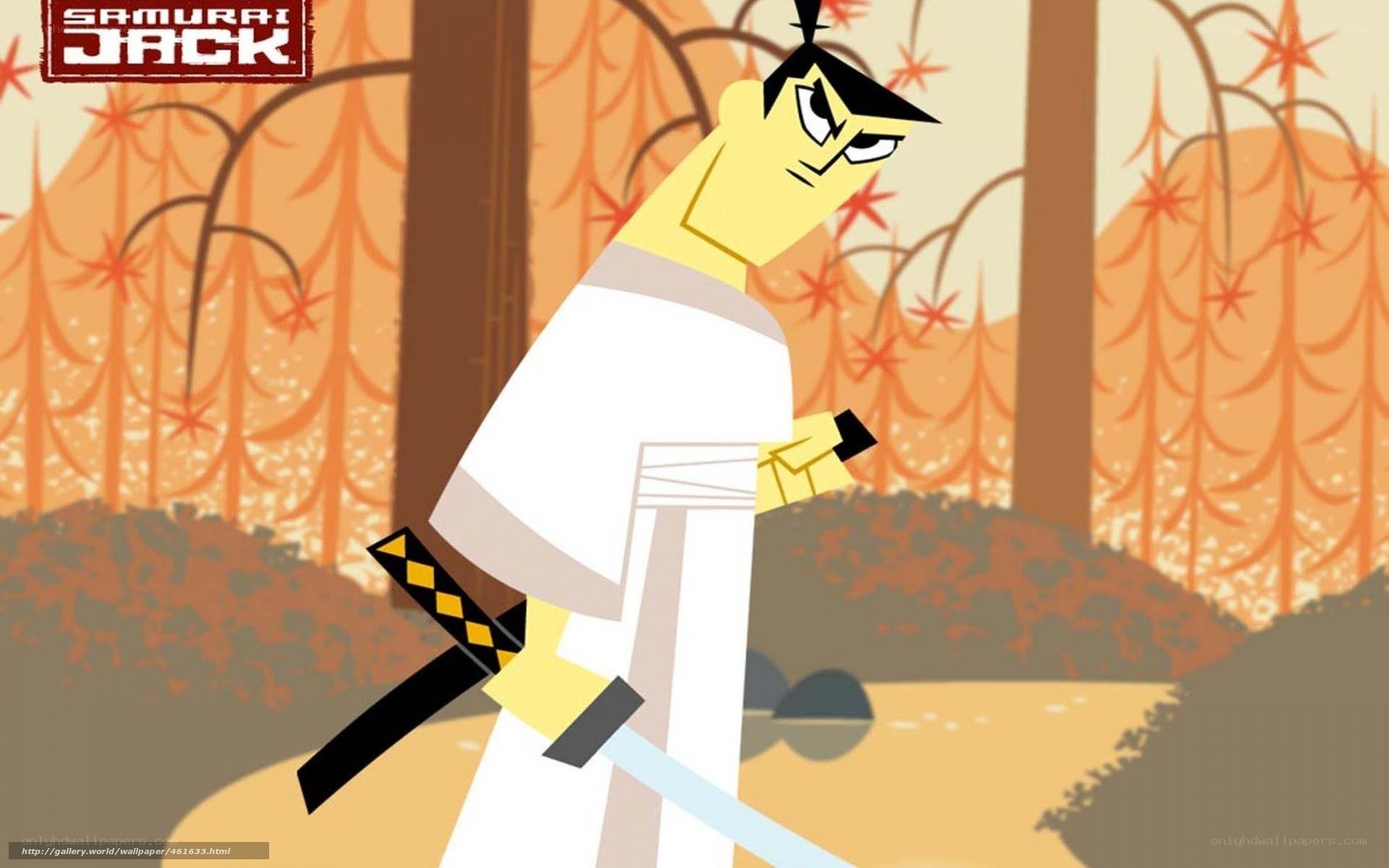 Samurai Jack in autumn forest