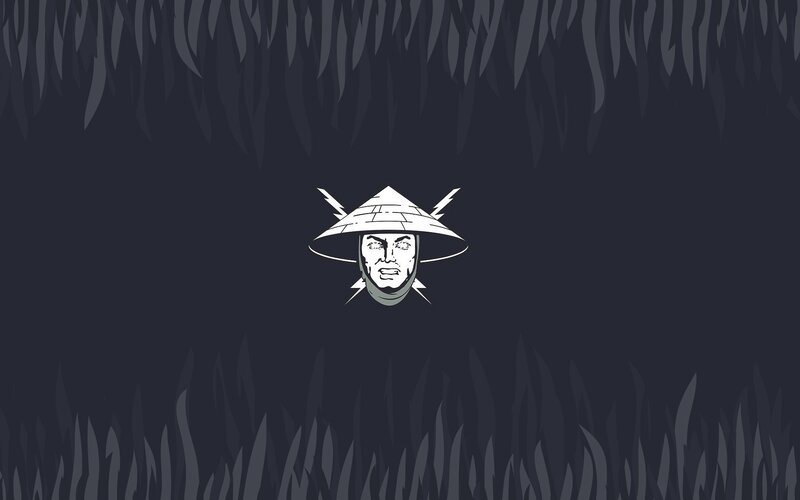 samurai logo in dark grass