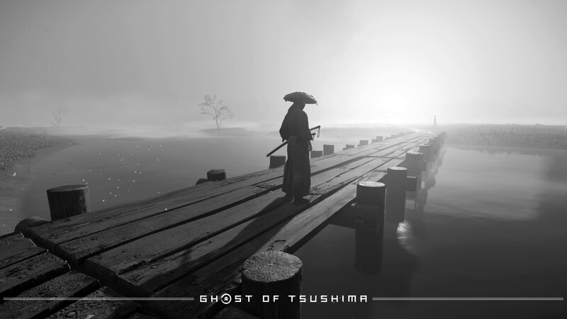 Samurai on a Bridge — Black