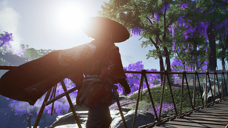 Samurai on a Bridge — Purple