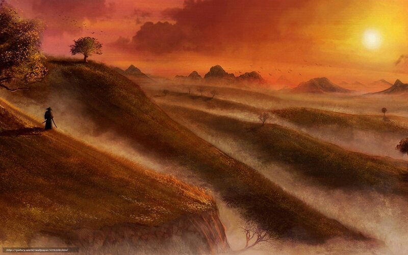 Samurai on a Hill — Orange