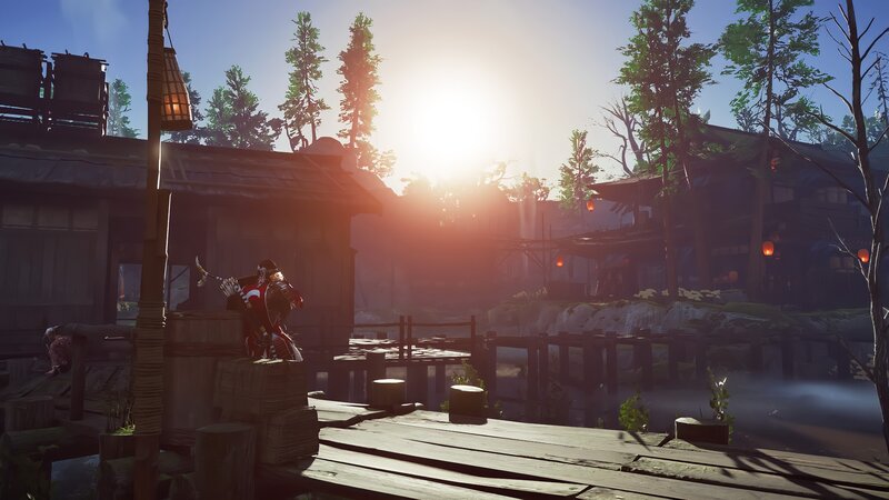 Samurai on Dock