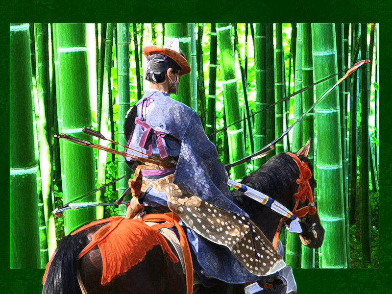 Samurai on Horseback — Green