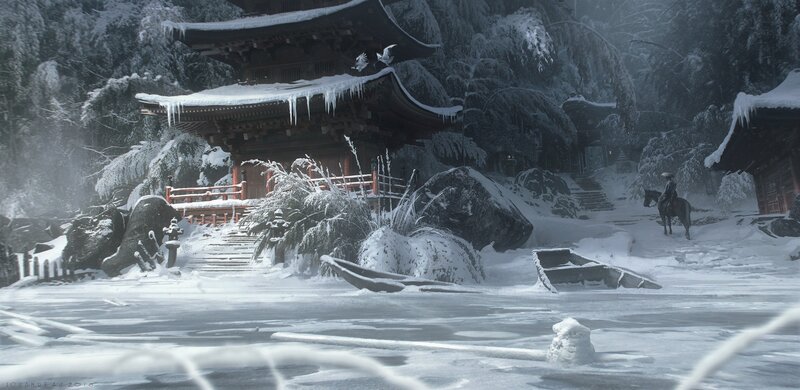 Samurai on Horseback — White