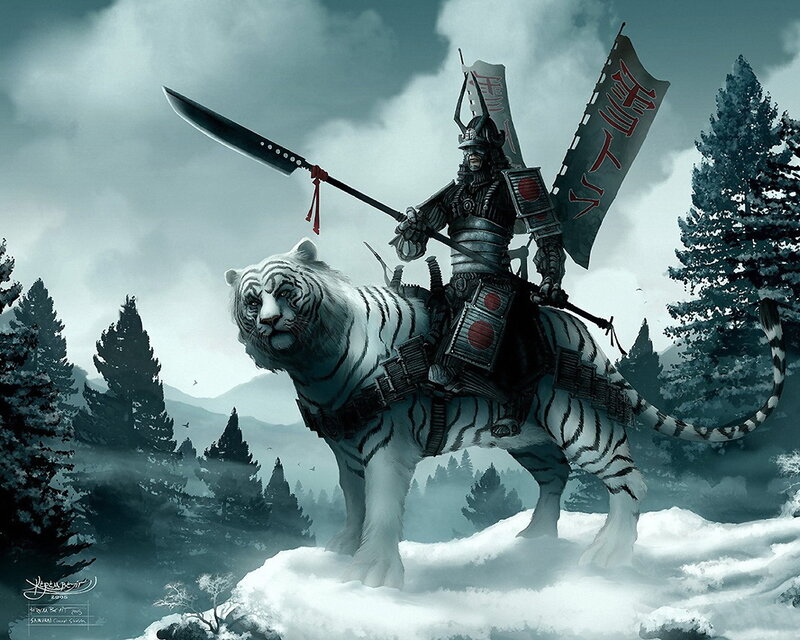 Samurai on White Tiger — Dramatic