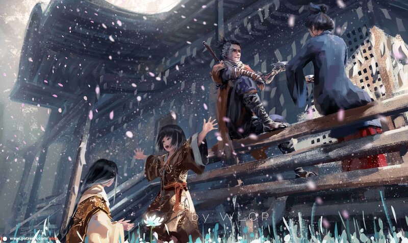 Samurai on Wooden Structure