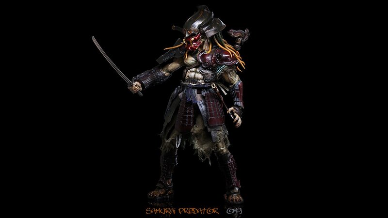 Samurai Predator Figure — Black, Dark
