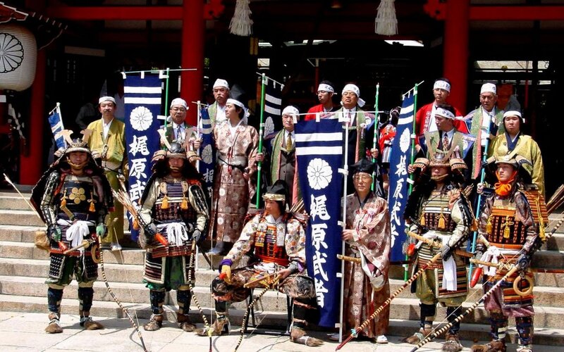Samurai reenactment at shrine