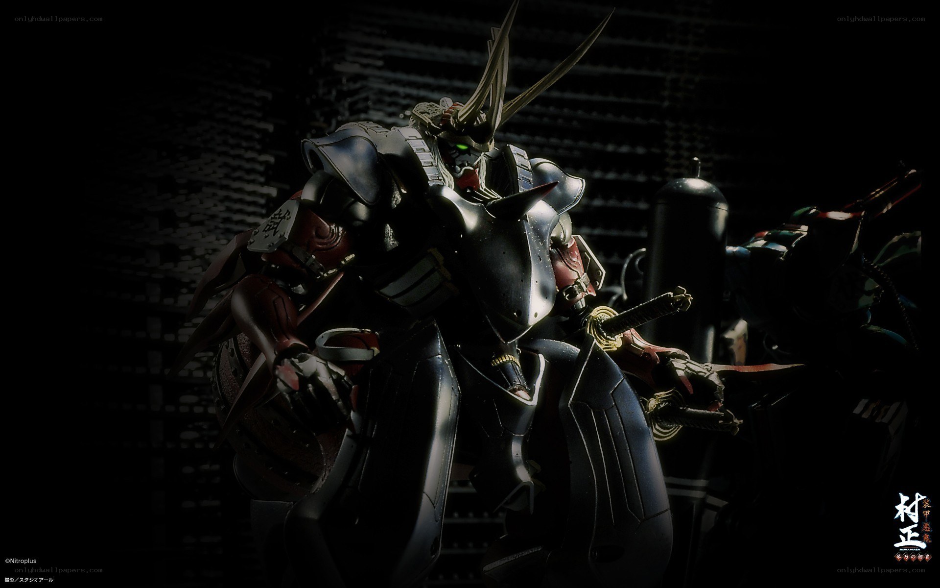 Samurai robot in dark setting