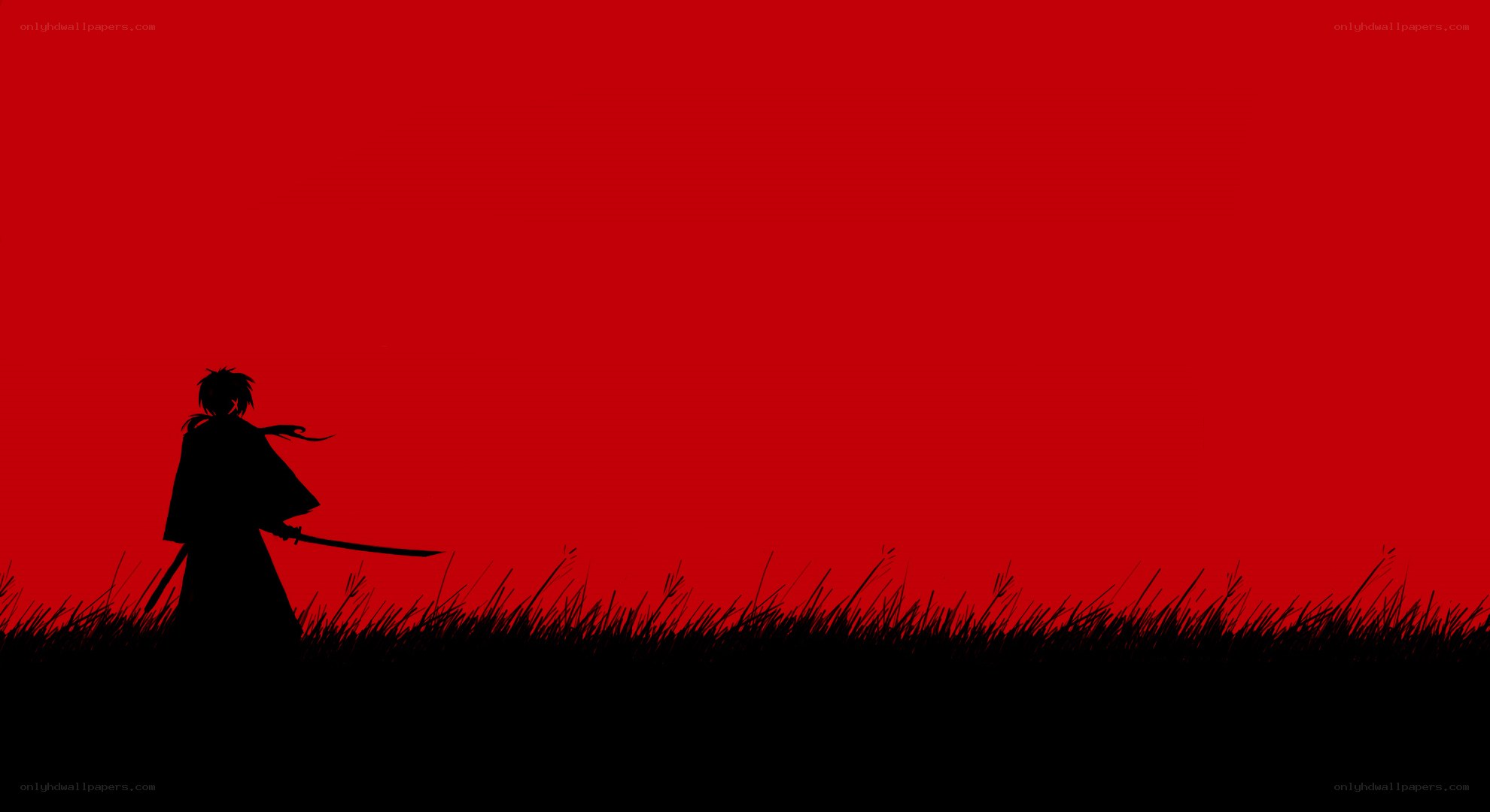 samurai silhouette at sunset