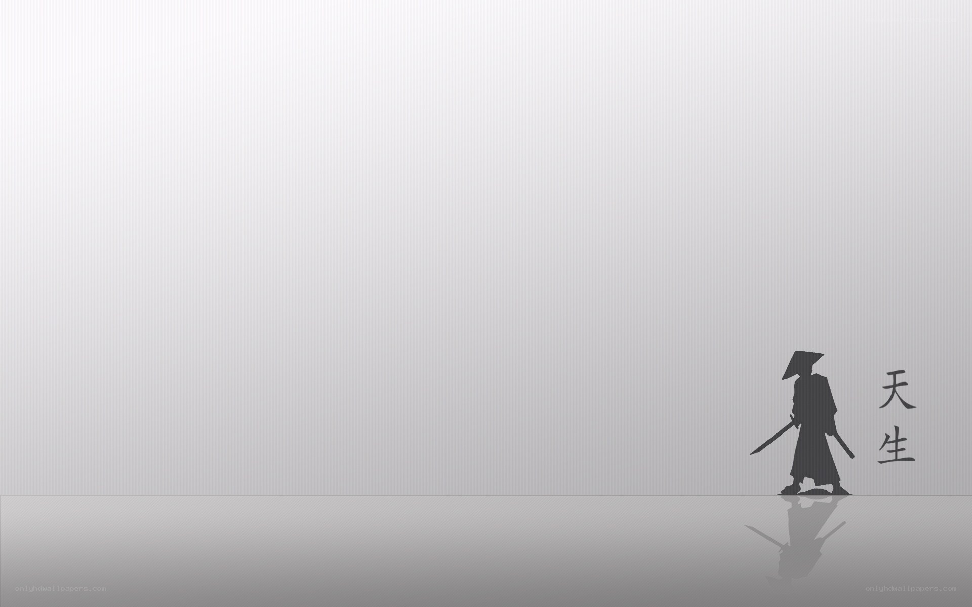 Samurai silhouette with kanji