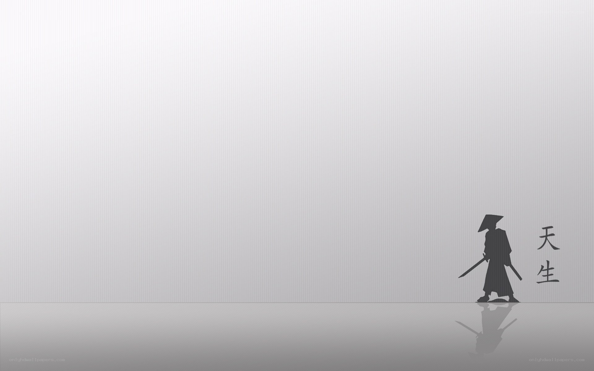 Samurai silhouette with kanji