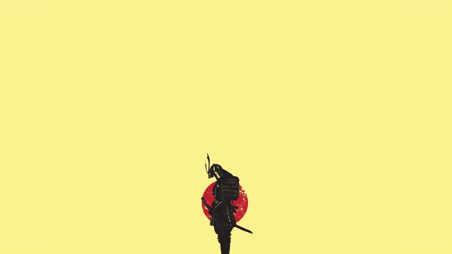 samurai silhouette with red sun