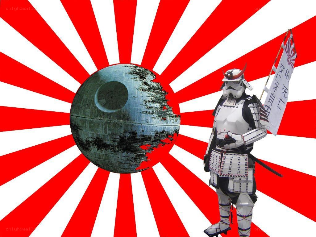 Samurai stormtrooper with death star