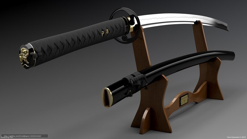 Samurai sword on display
