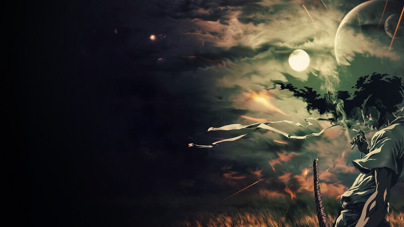 samurai under a celestial sky