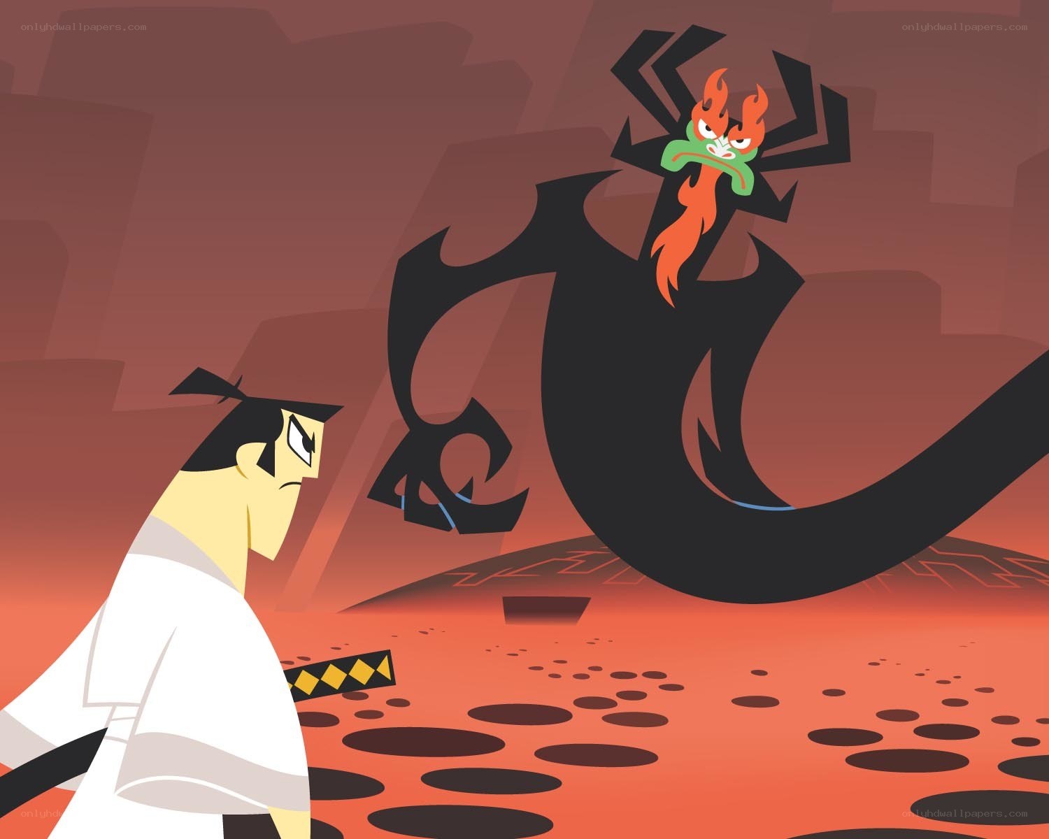 Samurai vs. Fire Demon