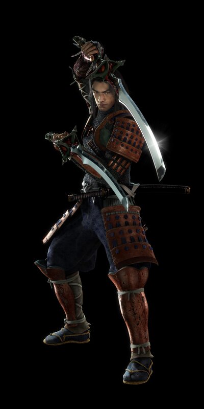 Samurai Warrior — Black, Dramatic, 3d Render