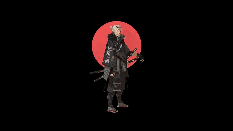 Samurai Warrior — Black, Dramatic, Night